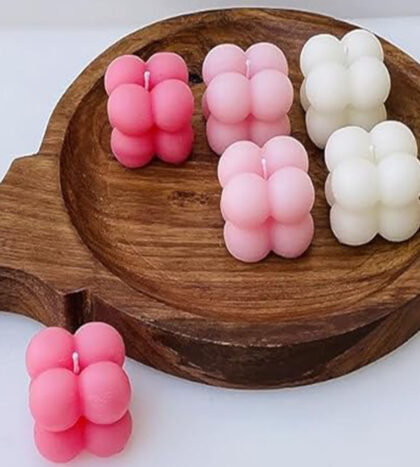 Glowence Paraffin Wax, Soy Wax Tiny Cloud Bubble Cube Candle
