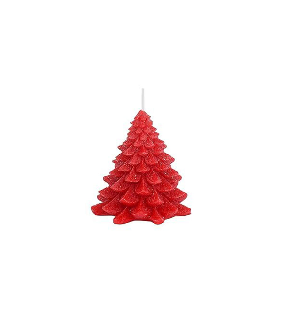 Wax Candles Premium Small Christmas Tree Unscented Candles | Set of 2 | Home Decoration - Image 3