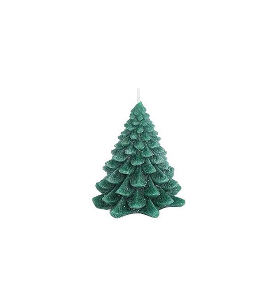 Wax Candles Premium Small Christmas Tree Unscented Candles | Set of 2 | Home Decoration - Image 4