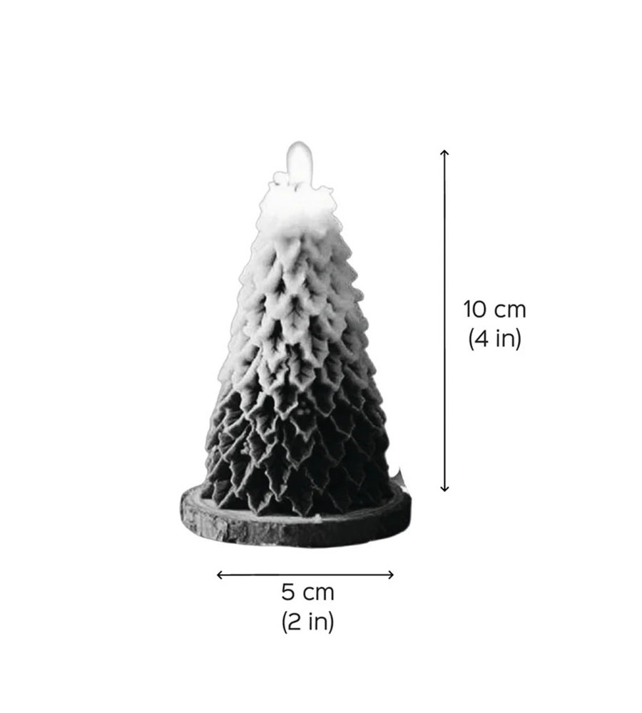 Christmas Tree Candle with Leaves - Image 4